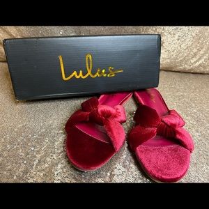 Lulus burgundy slippers